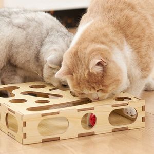 Pet Cat Puzzle en bois jouet poreux <span class=keywords><strong>Cube</strong></span> piste balle <span class=keywords><strong>chat</strong></span> jouet stimule l'instinct de chasse auto-plaisir <span class=keywords><strong>chat</strong></span> <span class=keywords><strong>arbre</strong></span> grattoir - Product Image 3