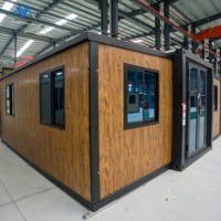 Installation rapide, maison conteneur extensible de 20 pieds, maison modulaire préfabriquée mobile