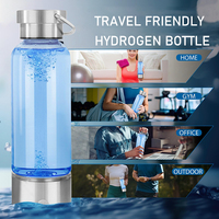 Meilleure vente 420ml USB Portable verre verres hydrogène générateur d'eau alcaline fabricant eau ioniseur bouteille