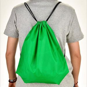 Waterproof Customized Logo Nylon Small Drawstring Polyester Bag Backpack for Gym Sport Events - Product Image 2
