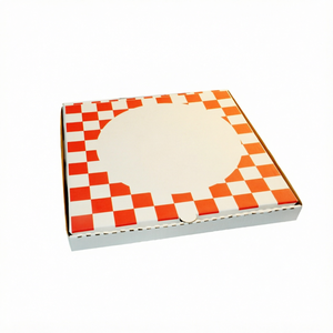 Boîtes à pizza en carton ondulé écologiques en matériaux recyclés avec gaufrage et design pliable - Product Image 1