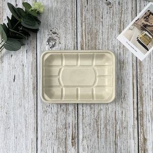 Piatti biodegradabili usa e getta vassoi modellati in pasta di <span class=keywords><strong>carta</strong></span> bagassa di canna da zucchero - Product Image 2