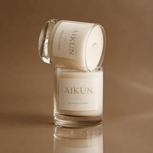 Bougie parfumée Aikun multicolore en verre avec mèche en coton, assortiment d'arômes, pour cadeau, vente au détail, étiquette personnalisée, pot décoratif, commande en gros - Product Image 2