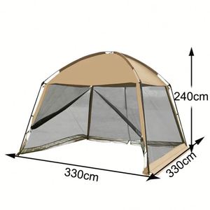 Tente de camping imperméable pour 5 à 8 personnes, ensemble complet de protection contre les moustiques et le soleil, auvent extérieur - Product Image 2