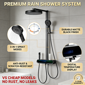 duchas inteligentes de baño juego de ducha digital Juego de ducha de baño moderno - Product Image 2