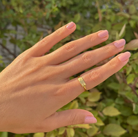 Bague signet personnalisée Jietao en acier inoxydable doré, design fin et élégant, texte gravé, bijou de mode, cadeau