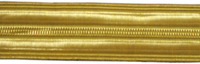 Épaulettes royales pour tunique, bande d'épaule en fil d'or, tresse française bouclée, 3 barrettes, curseurs de 10 mm, paire, équipement personnel