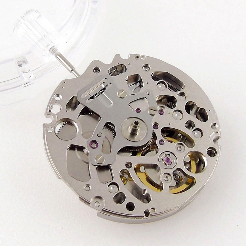 Japan NH70/NH70A Hollow Automatic Watch Movement 21600 BPH, 24