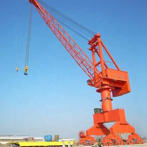 في آسيا ، رافعة Luffing على مستوى المرفأ 5t ، معدات ميناء الدوران ذات كفاءة البوابة - Product Image 4