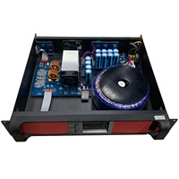 Amplificateur en aluminium noir de classe D 4 canaux 4x1000W 8 ohms 4100W pour systèmes audio extérieurs, audio professionnel