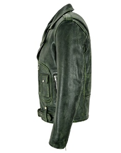 Blazer de Cuero Verde 100% Genuino Personalizado para Hombre, Corte Entallado, Marca Privada OEM/ODM, Estilo Moderno y Lujoso - Product Image 3