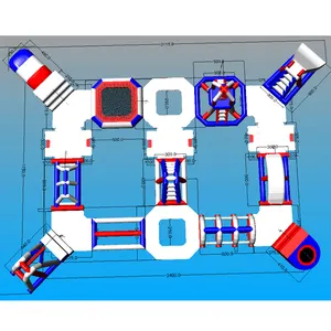 Juegos de agua inflables, campo de obstáculos para el agua, parque acuático, precio barato