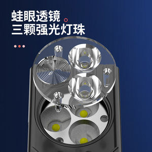 Mini lampe de travail à faisceau puissant, type C, charge rapide, lampe torche LED rechargeable pour le camping, les activités de plein air et les situations d'urgence, avec aimant - Product Image 4