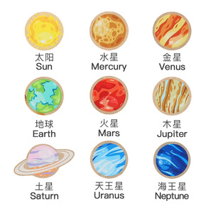 Rompecabezas Educativo del Sistema Solar con Nueve Planetas para Niños, Juego de Posicionamiento Cognitivo, Exploración Científica, Juguete Educativo Temprano - Product Image 5