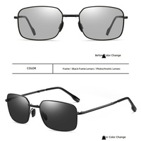 Lunettes de soleil sport pliables pour hommes, style métallique, photochromiques, polarisées TAC, pour la conduite, Gafas De Sol