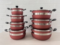Batterie de Cuisine 12 Pièces en Acier Inoxydable, Ustensiles de Cuisine Modernes à Double Fond