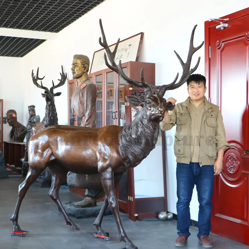 Factory Price Bronze Deer Statue For Garden