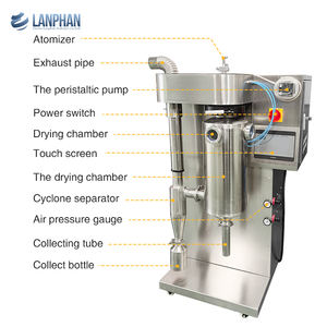 Sécheur par pulvérisation de laboratoire 2L entièrement en acier inoxydable, prix compétitif, pompe 220V, granulométrie uniforme pour la transformation alimentaire - Product Image 4
