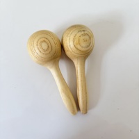 Wholesale Kid Wood Maracas Shaker Hand Rattle Percussion Musical Instrument Educational Toy for Grasp Sight Listen Training Toy