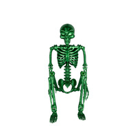 Décorations d'Halloween Squelette Métallique Suspendu 45cm Articulations Mobiles Matière Plastique Ornements Citrouille Alien Humain pour une ambiance effrayante