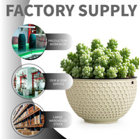 Pot de fleurs auto-arrosant double, traditionnel et luxueux, avec trous de drainage, 4,74 L, en matériau PP durable, pour utilisation au sol et en intérieur/extérieur