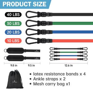 कफ ग्लूट्स वर्कआउट होम और जिम वर्कआउट उपकरण पैरों के प्रतिरोध बैंड के साथ किकबैक के लिए एमआर एंकल रेजिस्टेंस बैंड - Product Image 3