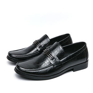 Nouvelle conception chaussures habillées en cuir PU pour hommes affaires bureau mocassins fermeture Stock Oxfords Style pour hommes fête discothèque portant - Product Image 1