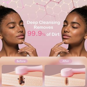 Custom Logo Magnetic Charging Electric Facial <b>Scrub</b> Exfoliating Pore Cleaner Hot Cleansing <b>Brush</b> Whitening Eyes Silicone Face - Product Image 4