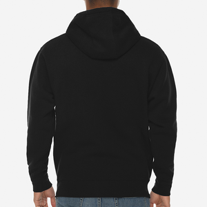 Sweat-shirt à fermeture éclair caché à capuche en coton épais personnalisé Sweatshirts brodés à manches longues de couleur unie - Product Image 3