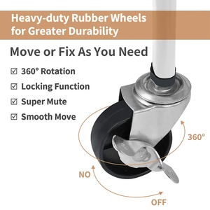 Grs nhựa Hot Bán cán 3 Tier tiện ích lưu trữ giỏ hàng có thể khóa lưu trữ Xe đẩy 4 bánh xe lưu trữ Holders & racks - Product Image 5