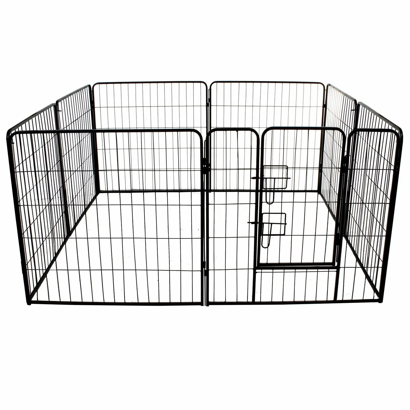 Panier d'extérieur en métal pour chien, grande taille, en fil métallique, parc pour animaux de compagnie, niche pour chiens, 8 panneaux, vente en gros