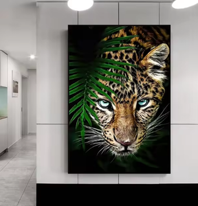 لوحات فنية جدارية للديكور المنزلي، صور حيوانات النمر على قماش، ملصقات وطباعات - Product Image 1
