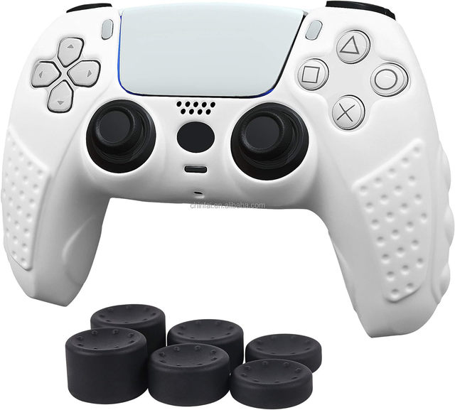 Silicone Protective Case Cover Skin for PS5 Controller with Thumb Grips