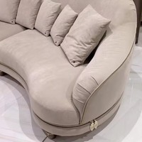 Canapé en forme de C moderne et luxueux pour salon, design personnalisé pour villa, mobilier de salon