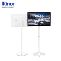 Televisor Inteligente Portátil de 24 Pulgadas con Cámara de 128 GB, Sistema Operativo Android, Batería, Full HD 1080p, Pantalla Táctil de 10 Puntos, 4-6 Horas de Duración de la Batería