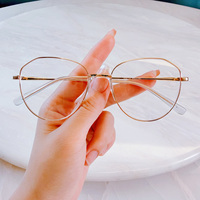Gafas de Moda para Mujer al por Mayor, Monturas Ópticas Metálicas con Diseño de Ojo de Gato, Anti Luz Azul, Disponibles en Stock