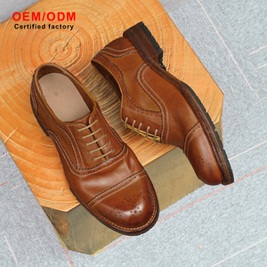 OEM Custom Handmade Lace-up Horsehide Upper Genuine Leather Sole Waterproof Anti-Slip Breathable Comfort Oxford Loafers <b>for</b> <b>Men</b> - Product Image 1