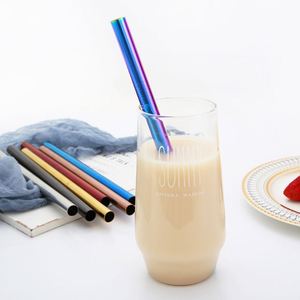 Customized 304 Stainless Steel Metal <b>Drinking</b> Set Colorful Reusable <b>Straws</b> Eco-Friendly Case Bar Accessories Cover Styles - Product Image 5
