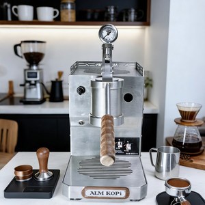 ALMKOPi Máquina de Café Espresso Italiana Manual Semiautomática para Uso Doméstico y Pequeño Comercio con Espumador de Leche - Product Image 3