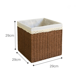 PP-Rattan Geflochtener Spielzeug-Aufbewahrungskorb Seegras-Wäschekorb Papierseil-Geflochtener Organizer-Korb Kleiderschrank-Organizer Korbwaren - Product Image 3