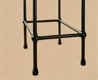 Ensemble de mobilier de jardin en acier inoxydable au design exceptionnel, facile à assembler, avec table, banc, étagère et console, robuste et résistant pour l'extérieur.