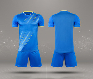Men High Quality Soccer Uniform Set Design <b>Heat</b>-Transfer Printing Breathable Summer Team Wear Quick-Drying Football Jersey - Product Image 2