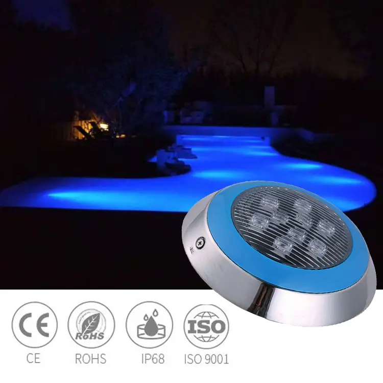 IP68 Warm White 6000K 18W Wall Mounted LED Swimming Pool Underwater Lights For Pool