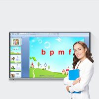 Pizarra Interactiva Todo en Uno de 86 Pulgadas con Pantalla Táctil Capacitiva de 20 Puntos, 4K, Sistema Operativo Android/Windows, 120Hz, para Conferencias, Pizarra Electrónica
