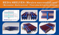 Plateforme de rayonnage en acier multi-niveaux pour entrepôt, stockage de marchandises, conception industrielle gratuite