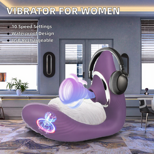 Vibrador de aleteo de doble <span class=keywords><strong>punto</strong></span> para mujer con succión de clítoris y <span class=keywords><strong>punto</strong></span> <span class=keywords><strong>G</strong></span> Pulsaciones de estimulación <span class=keywords><strong>del</strong></span> clítoris <span class=keywords><strong>Succionador</strong></span> de pulsaciones - Product Image 6