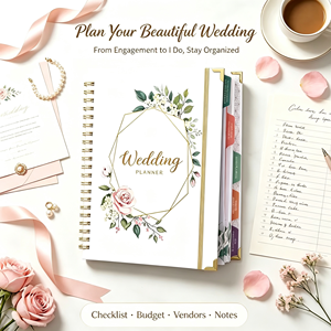 Agenda con Copertina Rigida Personalizzata, Stampa a Trasferimento con Lamina Oro Rosa, Organizer a Spirale, Diario per <span class=keywords><strong>Matrimoni</strong></span>, Quaderno Planner - Product Image 3