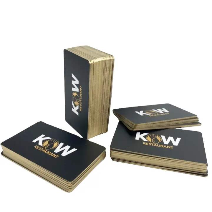 Luxury Shiny Gold Foil Edge Custom Own Logo Printing Much Cheaper Price Business Card