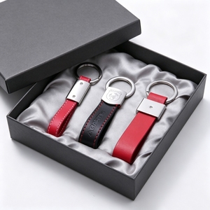 Porte-clés en cuir cousu de qualité supérieure avec gravure laser pour agences immobilières – Vente en gros pour le marketing - Product Image 1