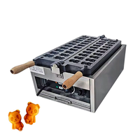 Nouvelle machine à gaufres en forme d'ours, 20 empreintes, 3000W, moule personnalisable, acier inoxydable de qualité alimentaire, haute productivité, grande capacité